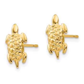 14k Madi K Turtle Childrens Post Earrings — alternate view