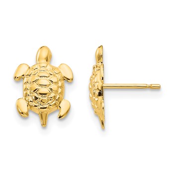 14k Madi K Turtle Childrens Post Earrings