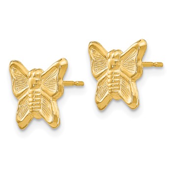 14k Madi K Butterfly Childrens Post Earrings — alternate view