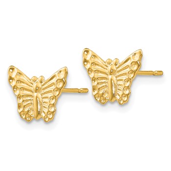 14k Madi K Butterfly Childrens Post Earrings — alternate view