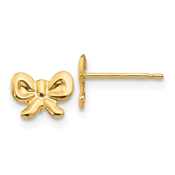 14k Madi K Bow Childrens Post Earrings
