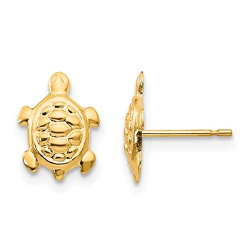 14k Madi K Turtle Childrens Post Earrings