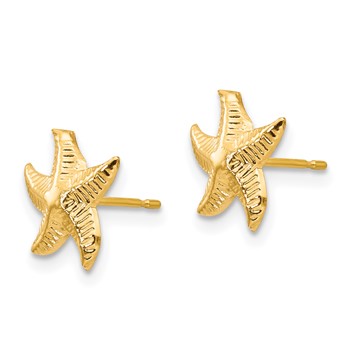 14k Madi K Starfish Childrens Post Earrings — alternate view