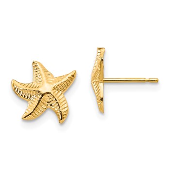 14k Madi K Starfish Childrens Post Earrings