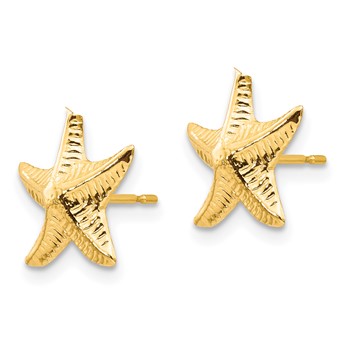 14k Madi K Starfish Childrens Post Earrings — alternate view