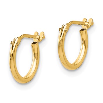 14k Madi K 1.25x8mm Half Hoop Earrings — alternate view