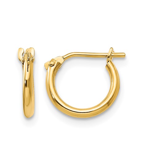 14k Madi K 1.25mm Half Hoop Earrings