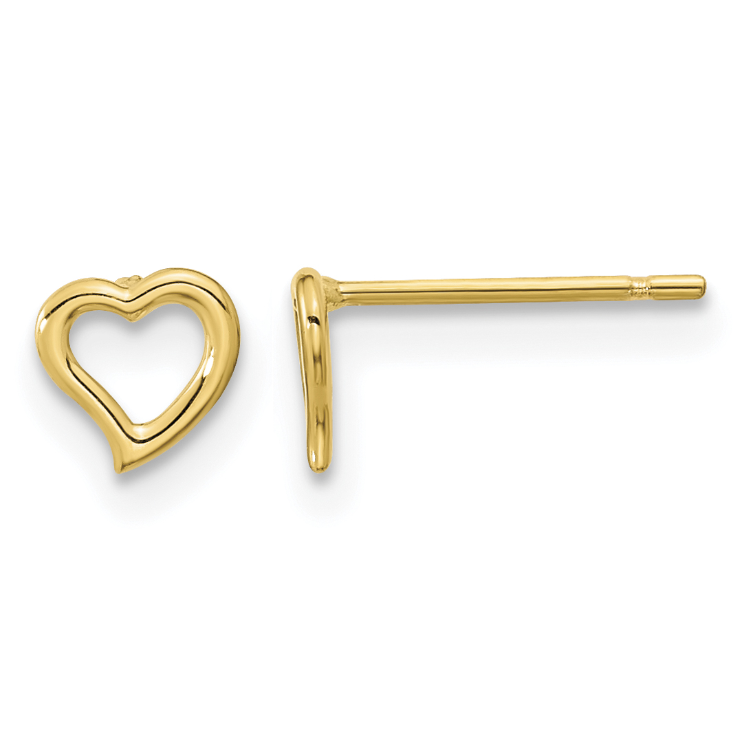 Madi K 5.00mm Heart Post Earrings 14k Yellow Gold 5x6mm Women's Solid main product image