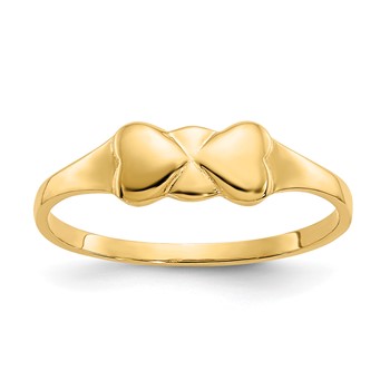 14k Madi K Two Hearts Size 2 Baby / Childrens Ring