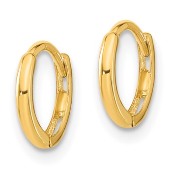 14k Madi K Polished 1.5x9mm Hinged Hoop Earrings — alternate view
