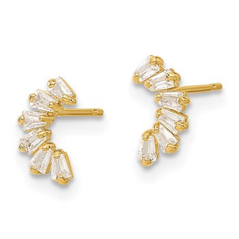 14k Madi K CZ Arch Post Earrings — alternate view