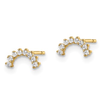 14k Madi K CZ Arch Post Earrings — alternate view