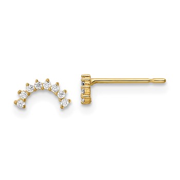 14k Madi K CZ Arch Post Earrings