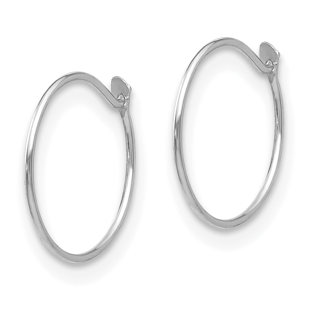 Madi K Endless Hoop Earrings Real 14k White Gold 9mm Women's product image view 2