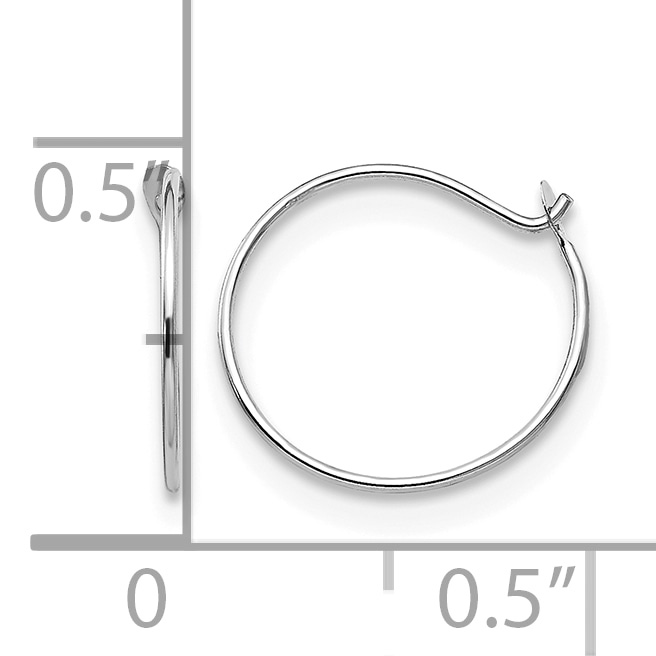 Madi K Endless Hoop Earrings Real 14k White Gold 9mm Women's product image view 4