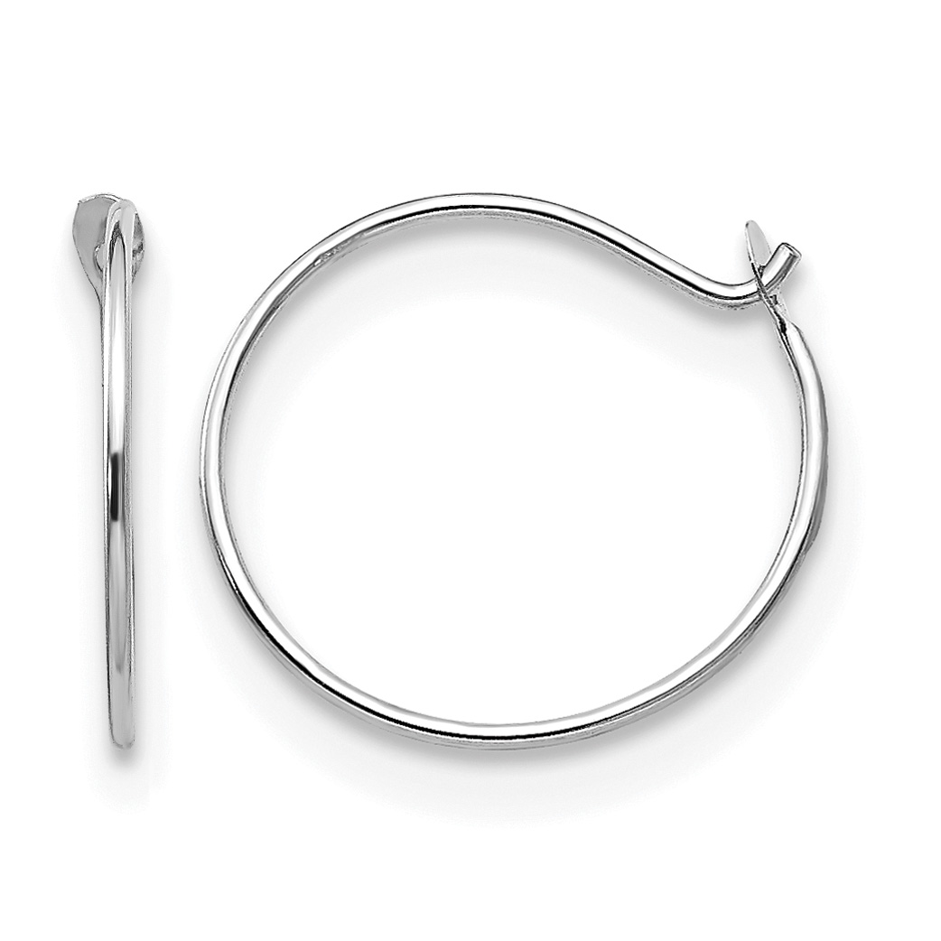Madi K Endless Hoop Earrings Real 14k White Gold 9mm Women's main product image