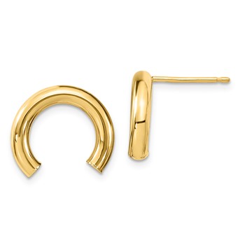 14k Horse Shoe Designer Earring