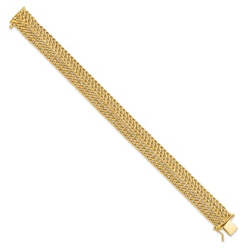 14k Polished 13mm Fancy Link 7.5 inch Bracelet — alternate view