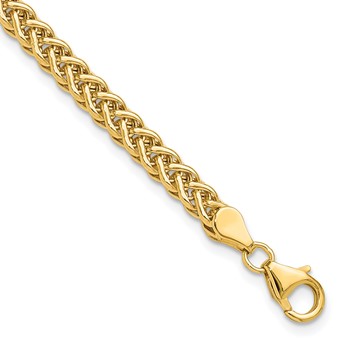 14k Polished 4.3mm Fancy Braided Link 7.5 inch Bracelet