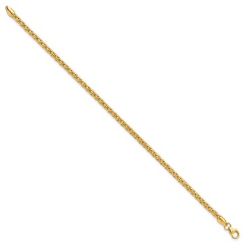 14k Polished 3mm Fancy Braided Link 7.5 inch Bracelet — alternate view