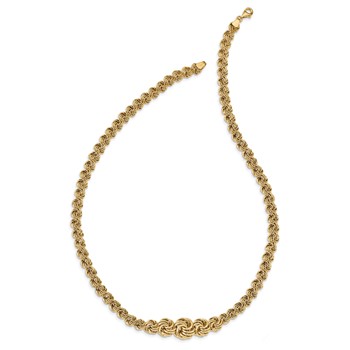 14k Polished Fancy Link 17.5in Necklace — alternate view