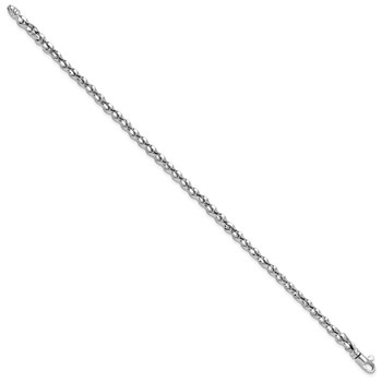 14K White Gold Polished 5mm Fancy Link 7.5 inch Bracelet — alternate view