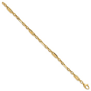 14k Polished Fancy Link 7.5 inch Bracelet — alternate view