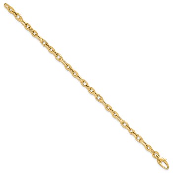 14K Polished 5.2mm Fancy Cable Link 7.5 inch Bracelet — alternate view