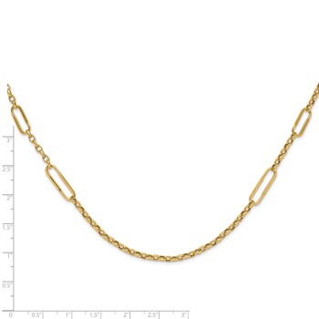 14K Polished Fancy Link Necklace — alternate view