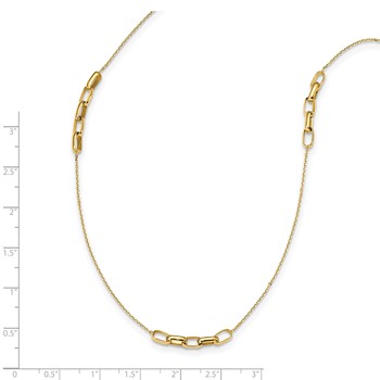 14K Polished Fancy Link Necklace — alternate view