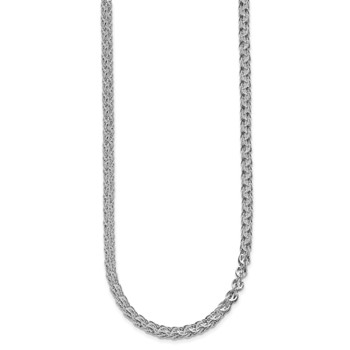 14K White Gold Polished Fancy Link Necklace — alternate view