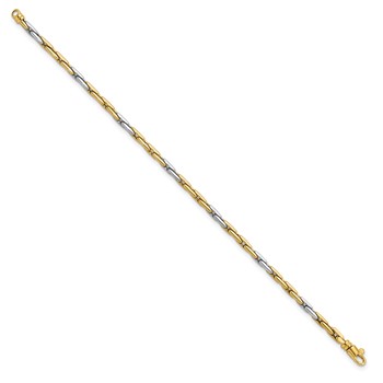 14K Two-Tone Polished 2.5mm Fancy Link 7.5 inch Bracelet — alternate view
