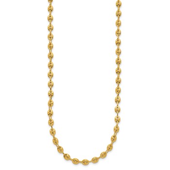 14K Polished 4.5mm Fancy Link 18 inch Necklace — alternate view