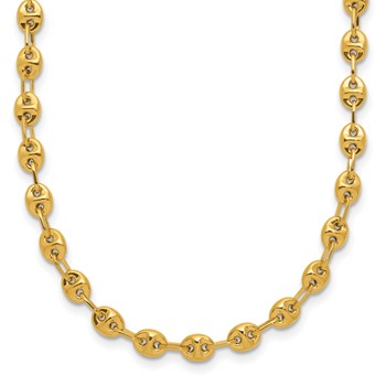 14K Polished 4.5mm Fancy Link 18 inch Necklace