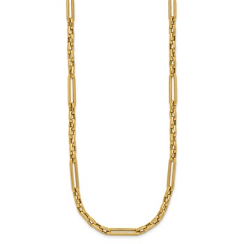 14K Polished Fancy Link Necklace — alternate view