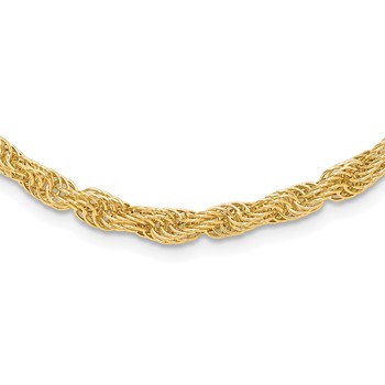 14K Polished Fancy Bold Link Necklace