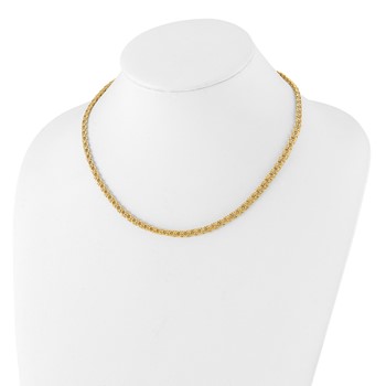 14K Polished 5.3mm Fancy Triple Link 18 inch Necklace — alternate view
