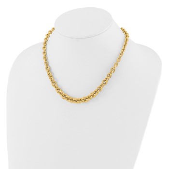 14K Polished and Graduated Fancy Necklace — alternate view