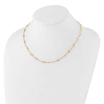 14K Polished Fancy Twisted Links 18 inch Necklace — alternate view