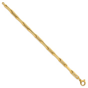 14k Polished 5.7mm Fancy Long Link 7.5 inch Bracelet — alternate view