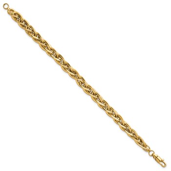 14k Polished 5.2mm Fancy Rope Link 7.5 inch Bracelet — alternate view