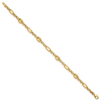 14k Polished 4.6mm Fancy Multi-link 7.5 inch Bracelet — alternate view
