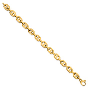 14k Polished 8.5mm Fancy Anchor Link 7.5 inch Bracelet — alternate view