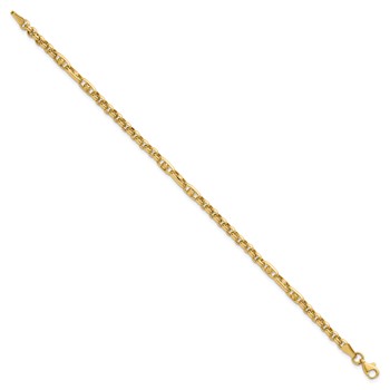 14k Polished and Diamond-cut 3.9mm Fancy Link 7.5 inch Bracelet — alternate view