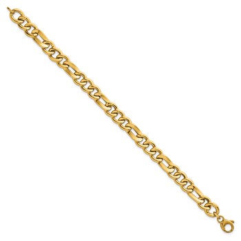 14k Polished 8.3mm Fancy Figaro Link 7.5 inch Bracelet — alternate view