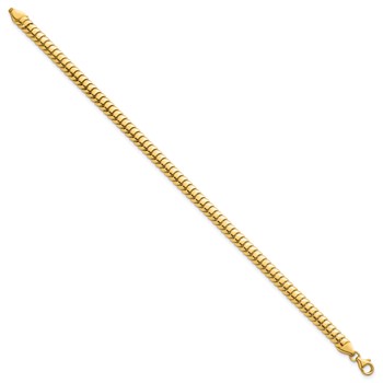14K Polished 5mm Fancy Herringbone Link 7.5 inch Bracelet — alternate view