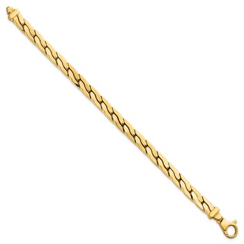 14k Polished 6.3mm Lightweight Fancy Link 7.5 inch Bracelet — alternate view
