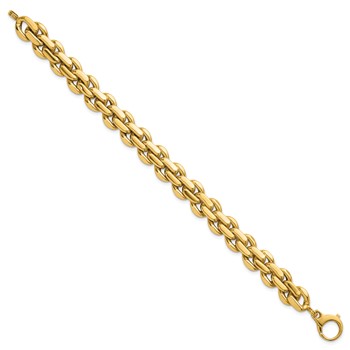 14k Polished 9.25mm Fancy Link 7.5 inch Bracelet — alternate view