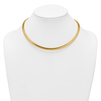 14k Polished 6.1mm Woven Mesh 17 inch Necklace — alternate view