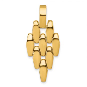 14k Polished Fancy Link Geometric Dangle Pendant
